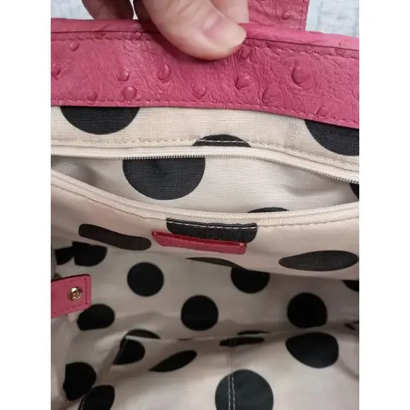 Kate Spade Pink Ostrich-embossed Leather Anisha Bexley Shoulder Bag - Picture 16 of 16